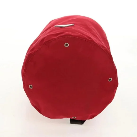 PRADA Shoulder Bag Nylon Red Silver - Picture 7 of 16